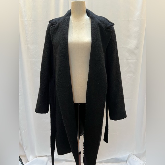 Barney’s CO-OP long wool robe coat with belt size women’s M - Picture 6 of 8